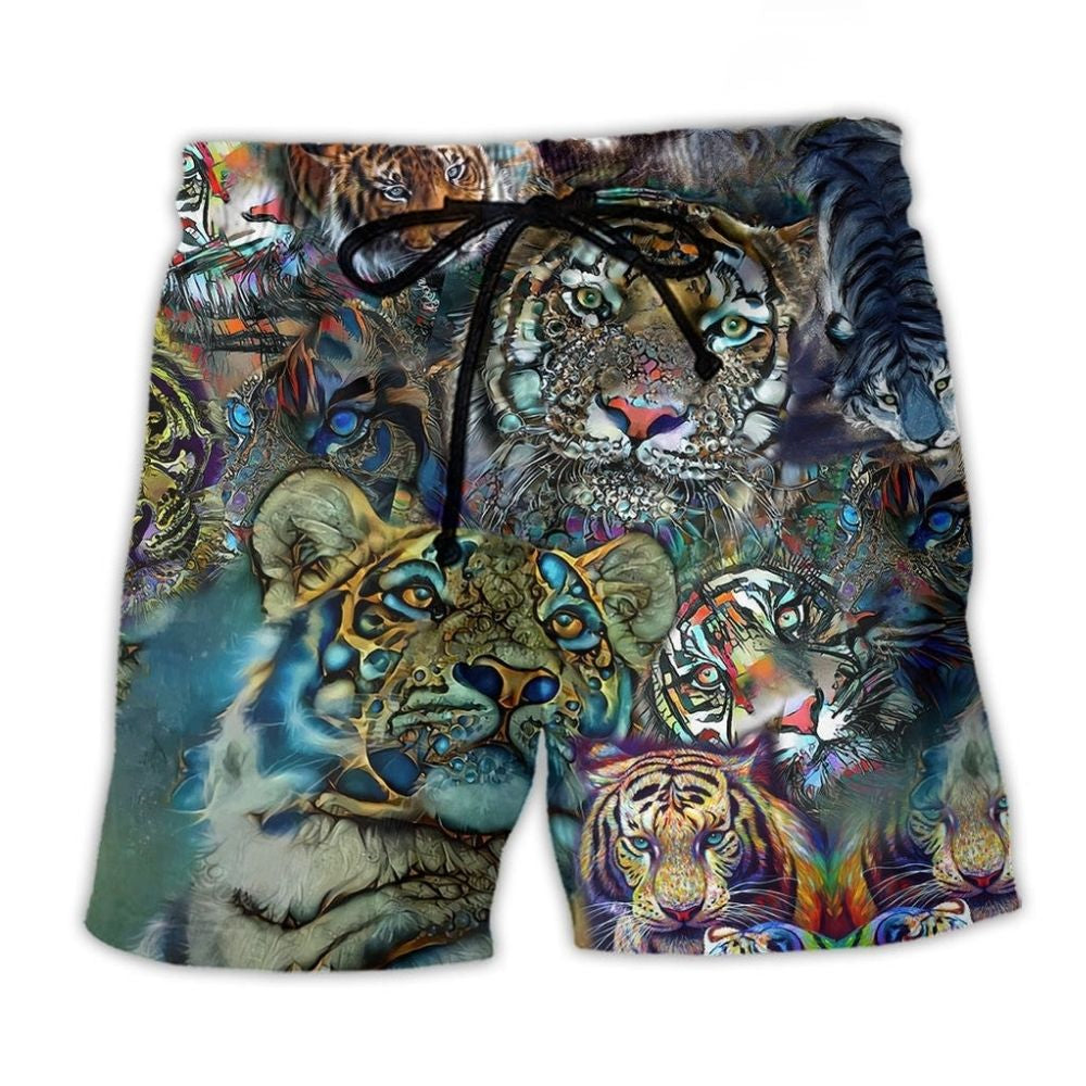 Tiger Cool Pattern - Beach Short