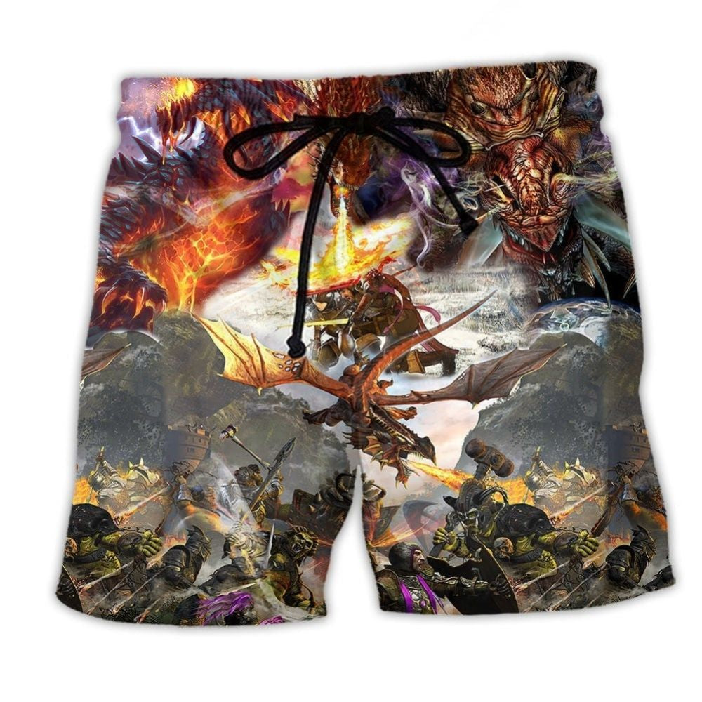 Dragon Fire Fantasy Power Art – Beach Short
