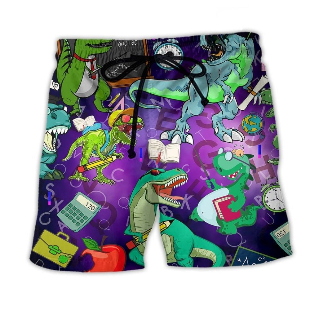 Funny Teacher Dinosaur - Beach Short