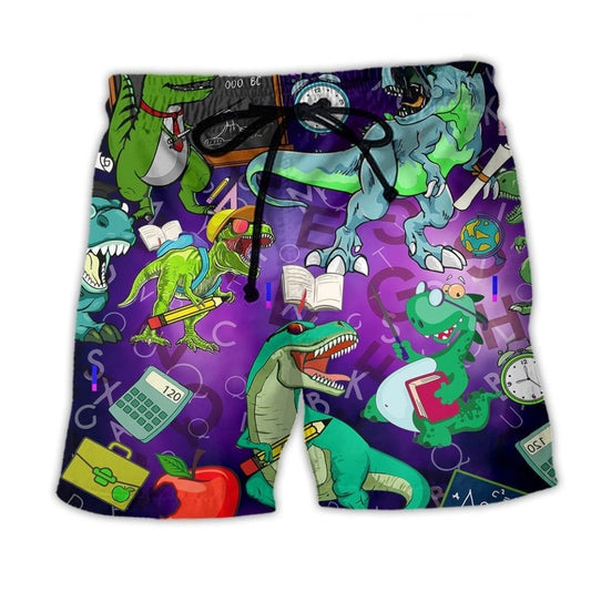 Funny Teacher Dinosaur - Beach Short