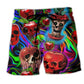 Skull Apple Neon Love – Beach Short