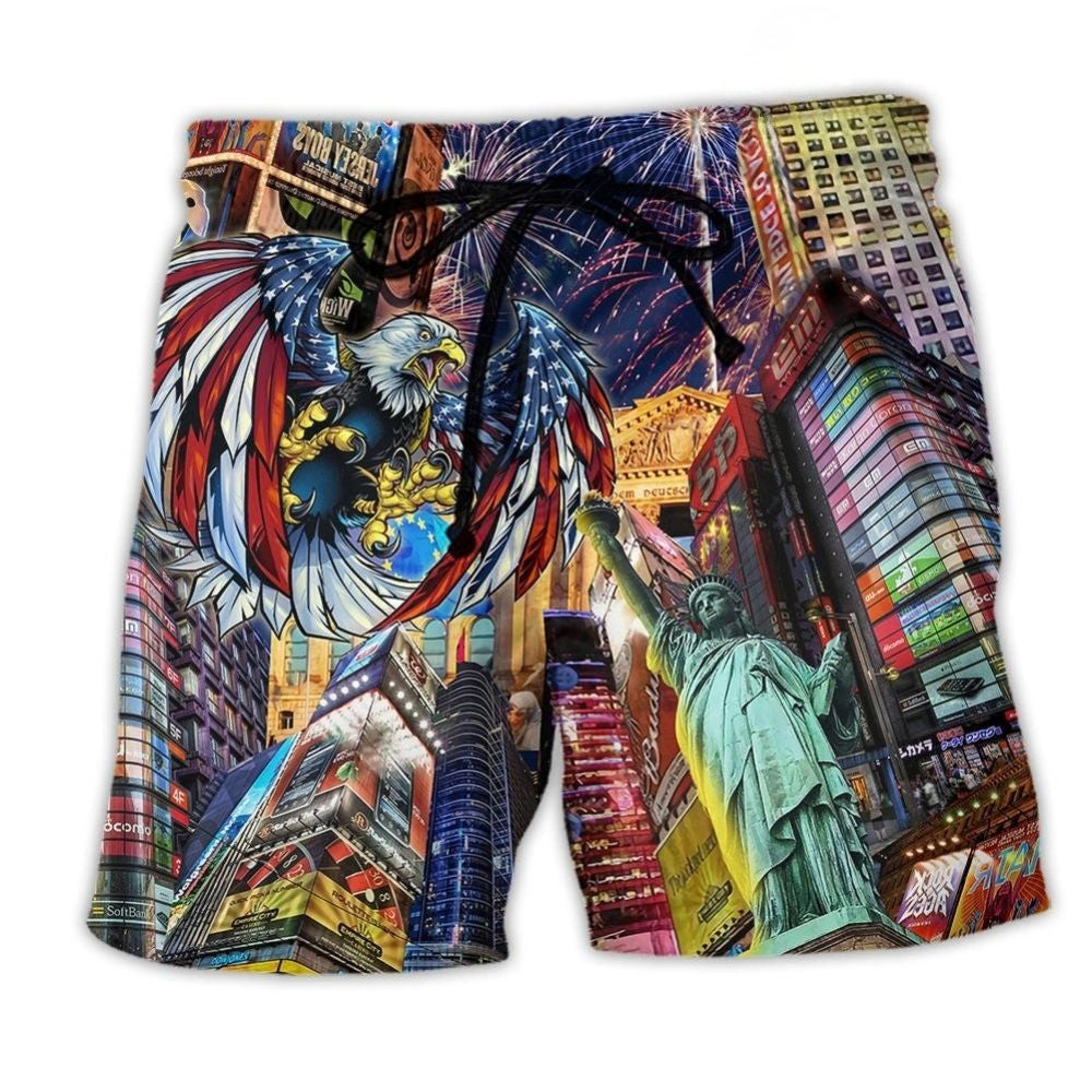New Year Eagle Fireworks – Beach Short