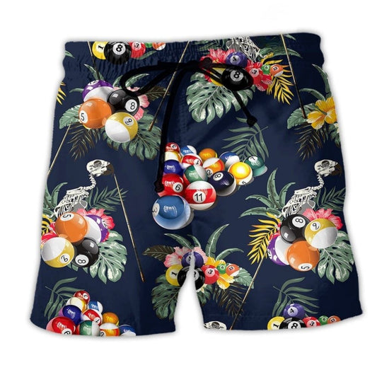 Billiard Tropical Leaf Summer Art – Beach Short