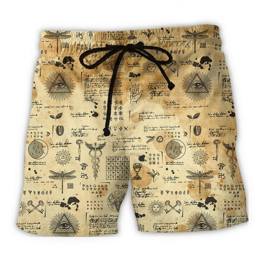 Egyptian Alchemy Ancient Symbol – Beach Short
