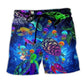 Turtle Glowing Sea Art – Beach Short