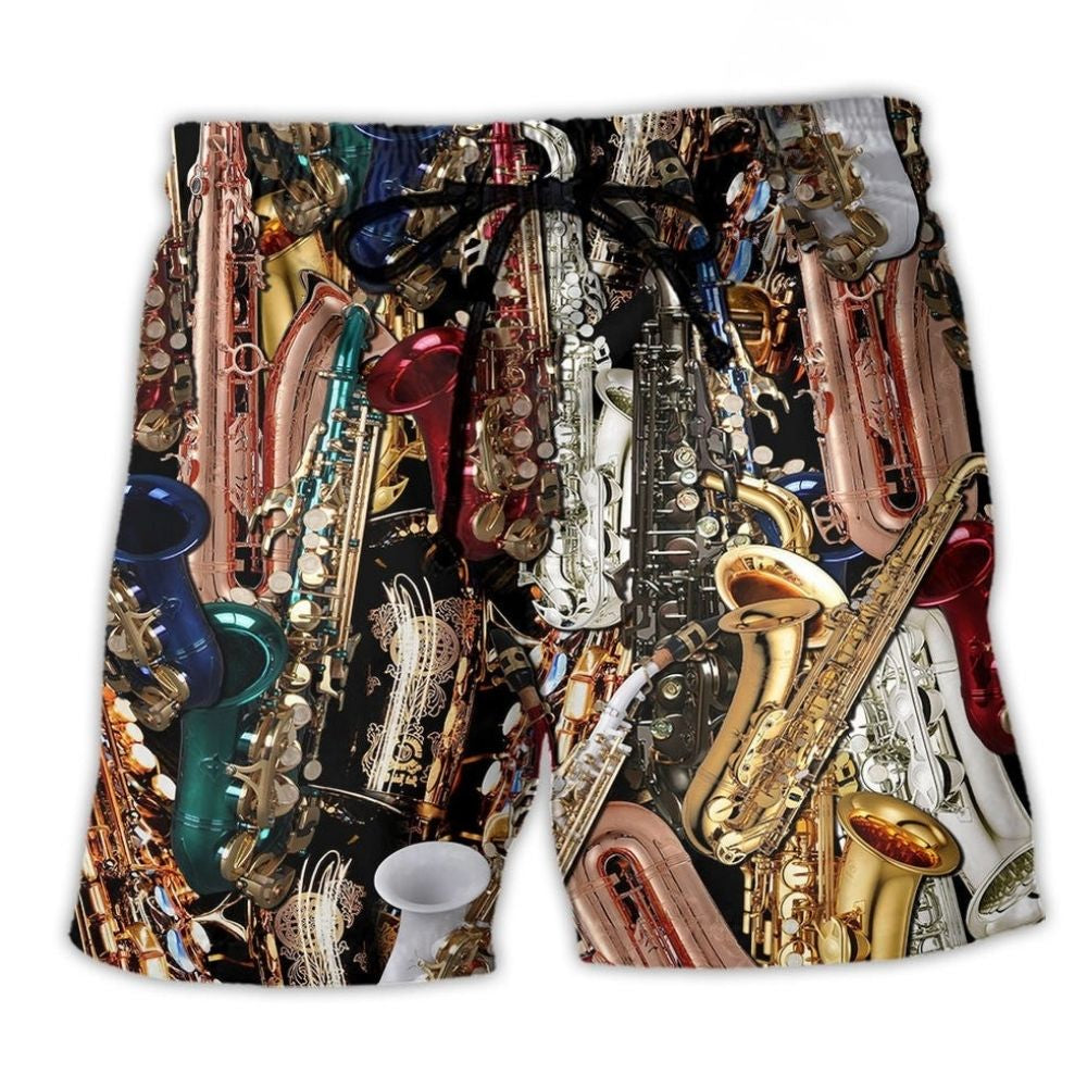 Saxophone Music Is My Therapy – Beach Short