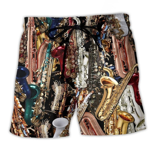 Saxophone Music Is My Therapy – Beach Short