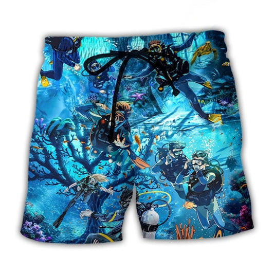 Underwater Diving Ocean Art – Beach Short