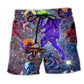 Astronaut Galaxy Discovery Art – Beach Short