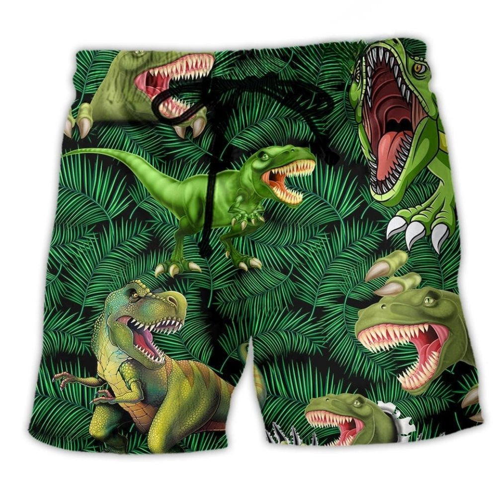 Dinosaur Summer Love World - Beach Short