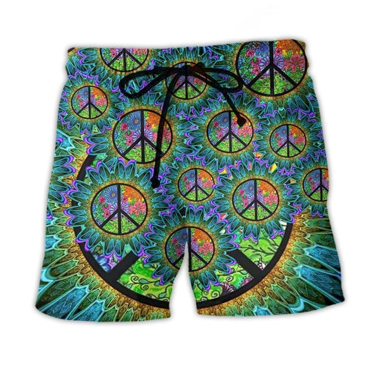 Hippie Peaceful Life Color Style – Beach Short