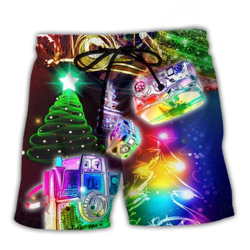 Christmas Camera Creative Art – Beach Short