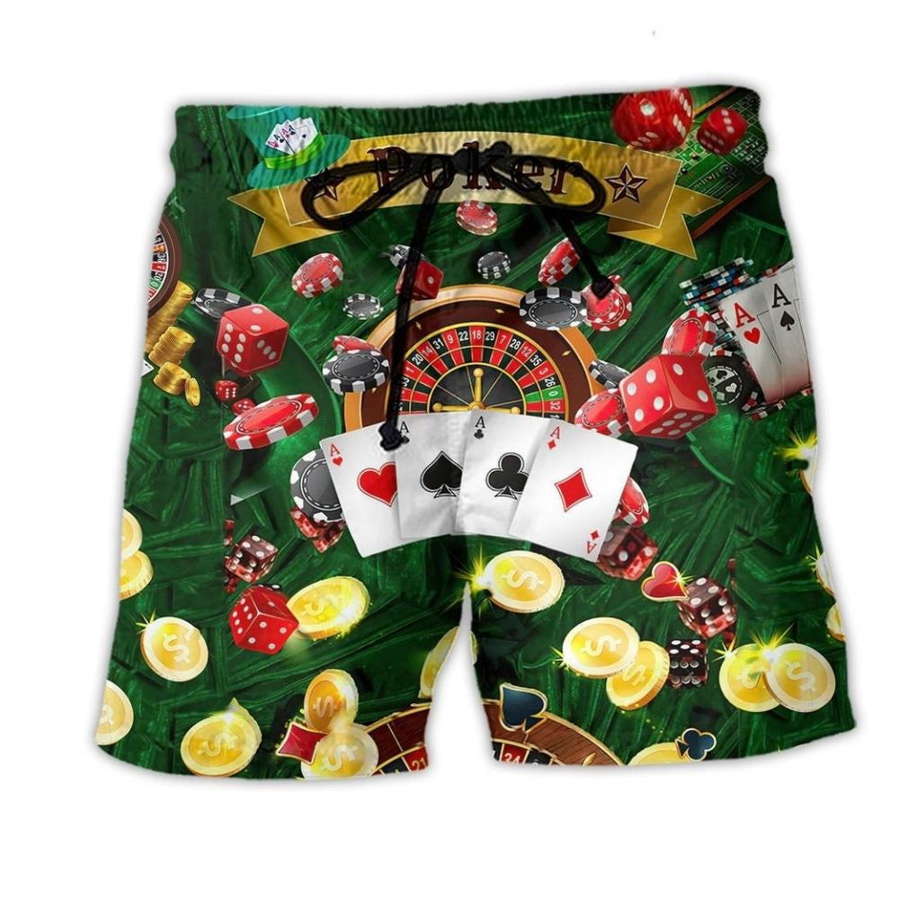 Poker Gambling Fun Quote – Beach Short