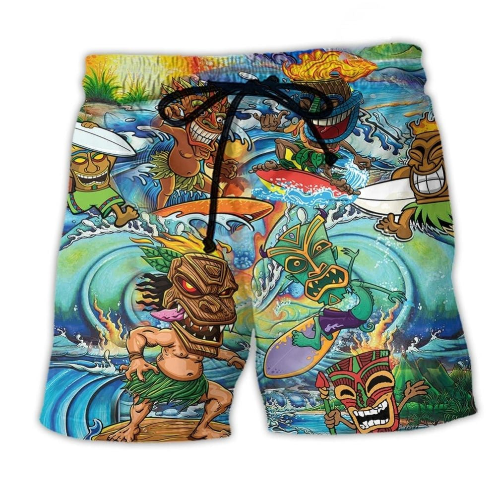 Tiki Aloha Surf Sunset Vibes – Beach Short