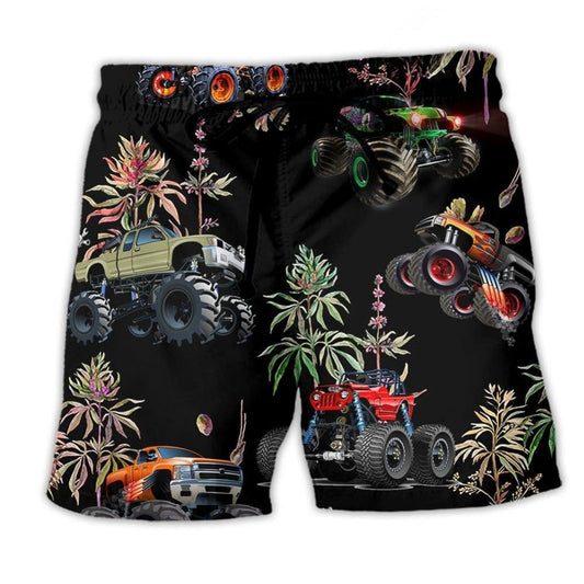 Monster Truck Tropical Summer Style – Beach Short