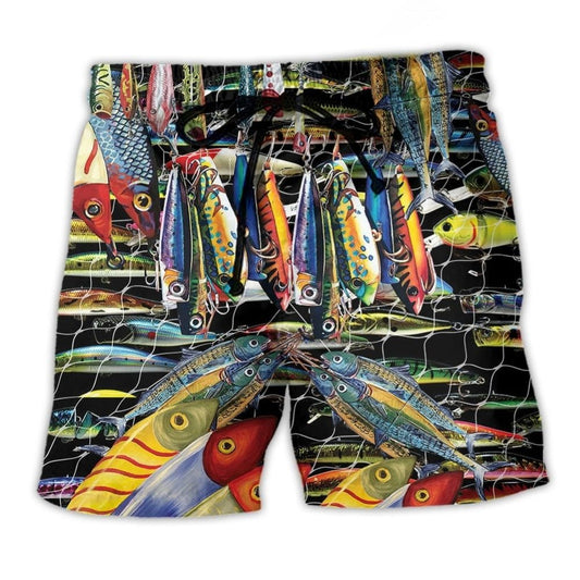Big Catch Fishing Humor Art – Beach Short