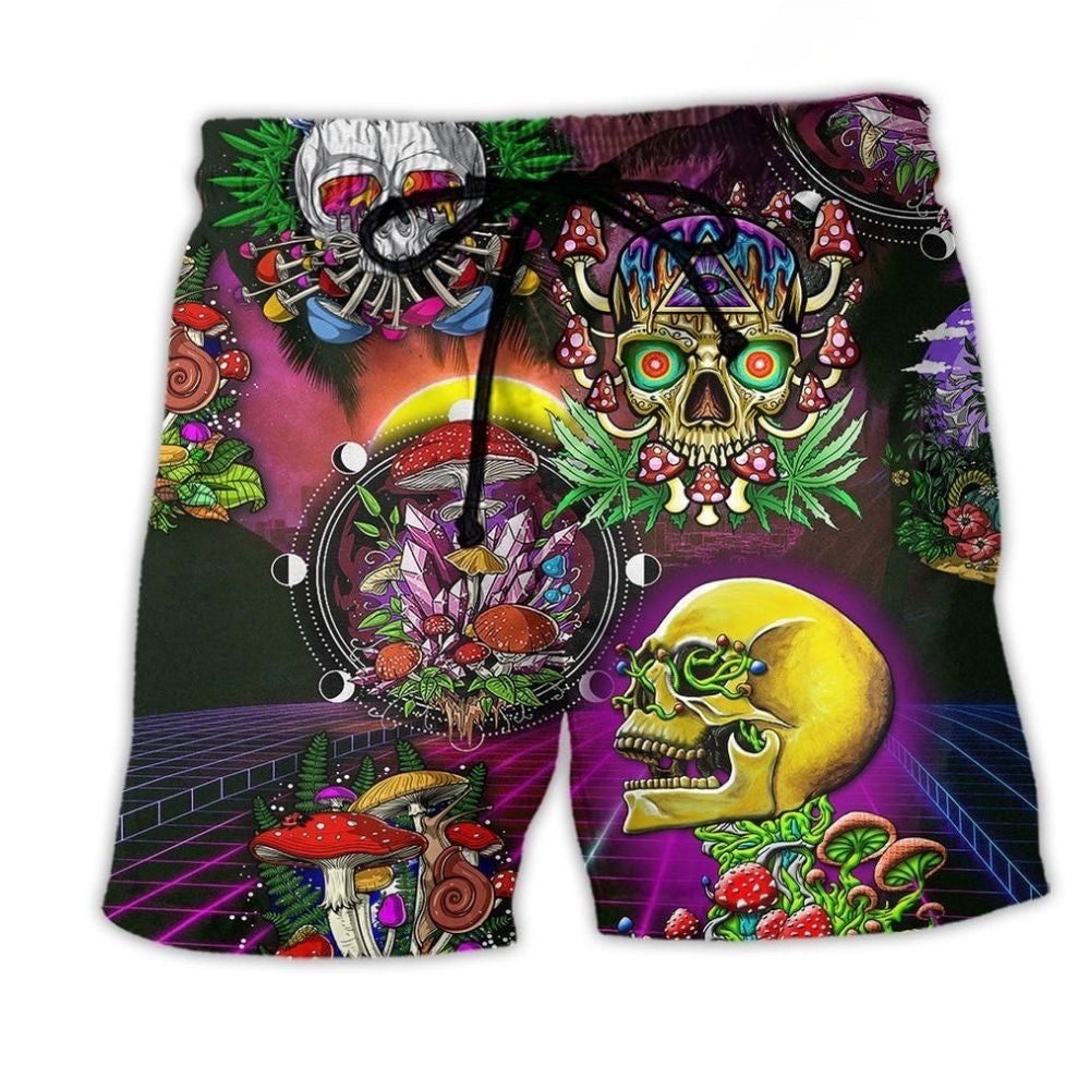 Skull Life Is A Game Art – Beach Short