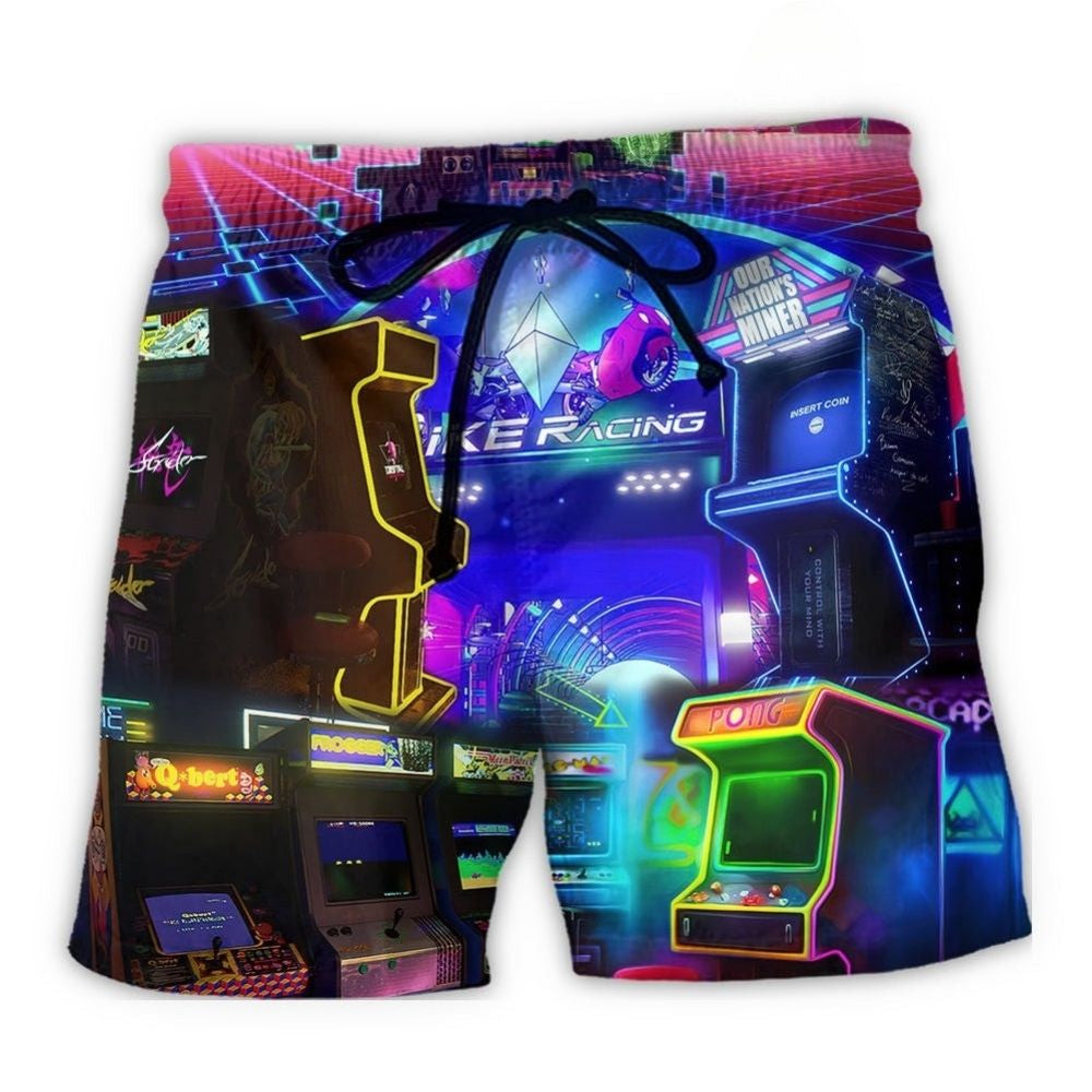 Arcade Gaming Makes Me Happy – Beach Short