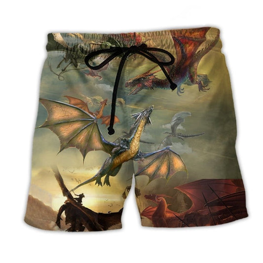 Dragon Cool Life Love - Beach Short