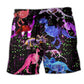 Dinosaur X Ray Sparkle Art - Beach Short