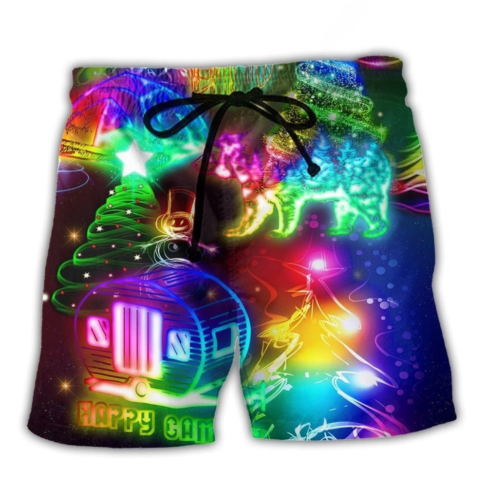 Christmas Camping Cozy Art – Beach Short