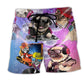 Pug Dog Music Feeling Art - Beach Short
