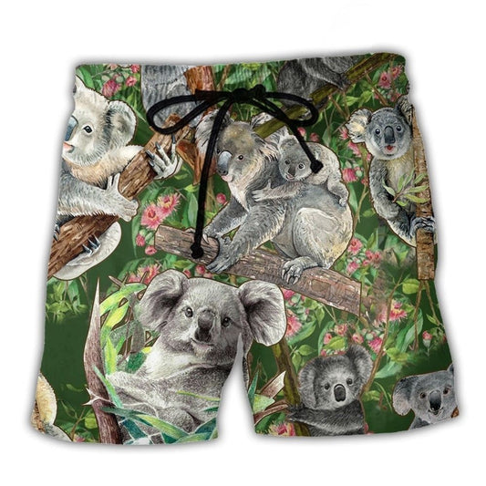 Koala Floral Nature Love – Beach Short