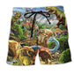 Dinosaur Rawrsome Cute World – Beach Short