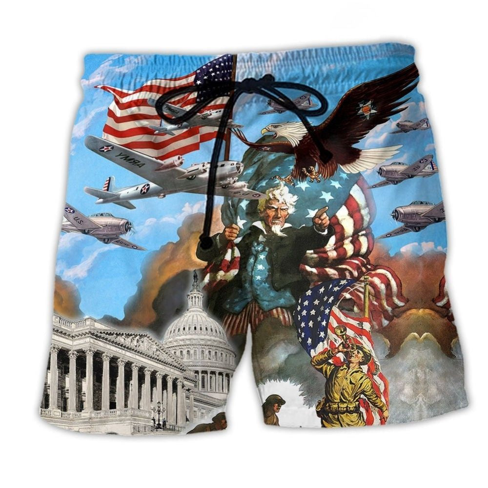 America War And Peace – Beach Short