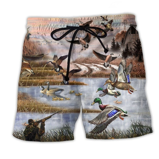 Duck Duck Goose Funny Quote – Beach Short