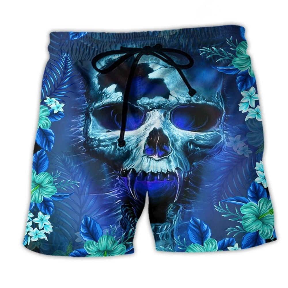 Skull Hello Summer Blue – Beach Short