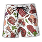 Delicious Meat Food Lover Art – Beach Short