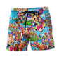 Cow Happy Animal Lover - Beach Short