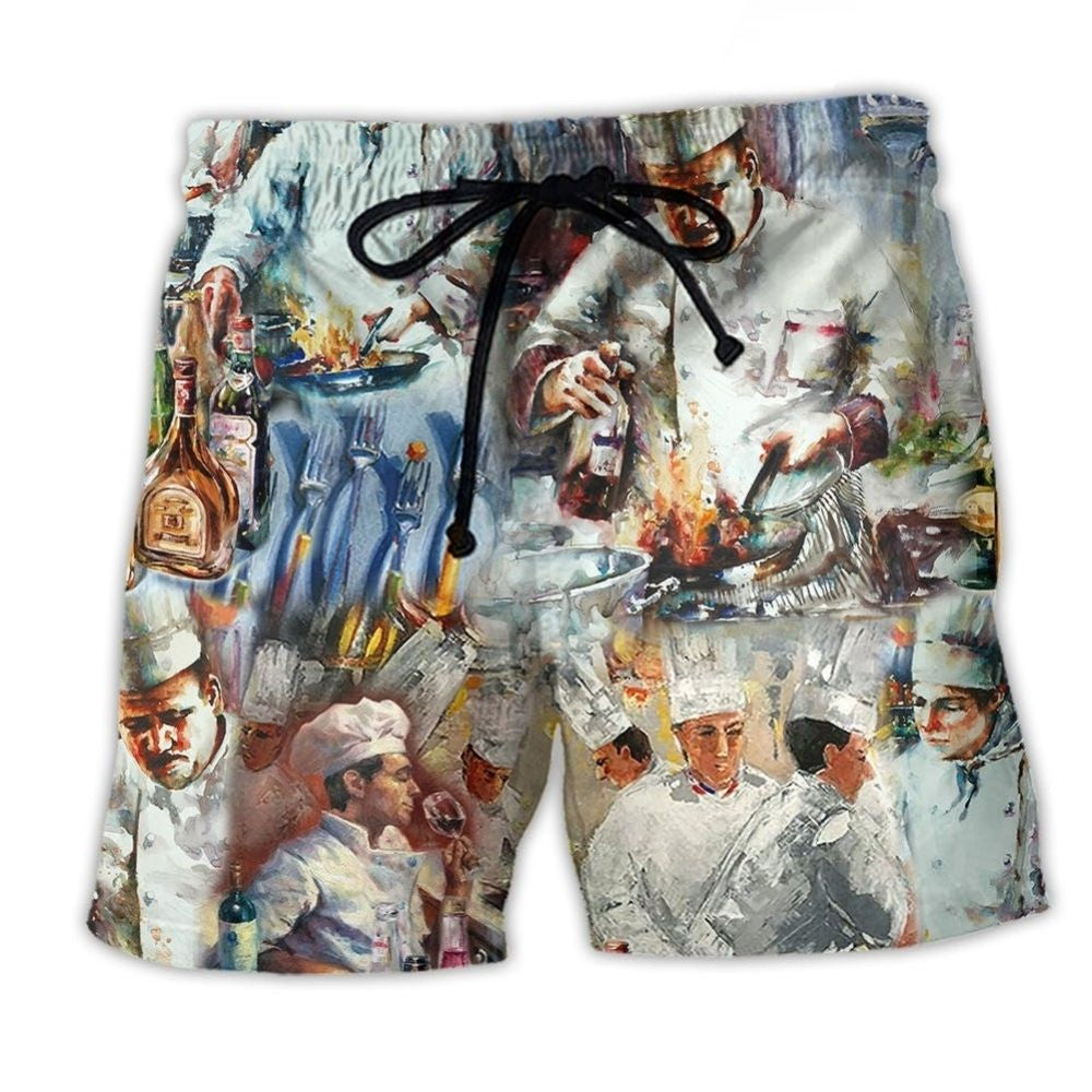 Chef Magic With Knives – Beach Short