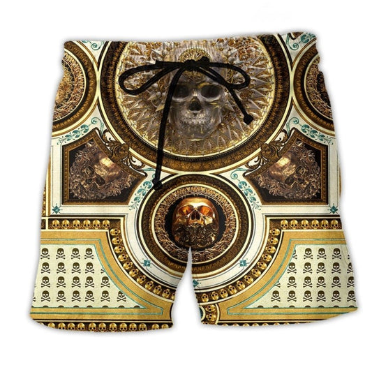 Skull Gold Luxury Style – Beach Short