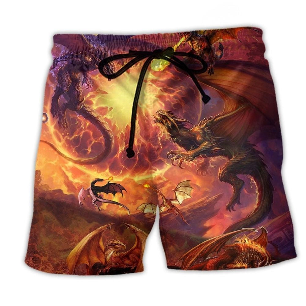 Dragon Red Style Love Life – Beach Short