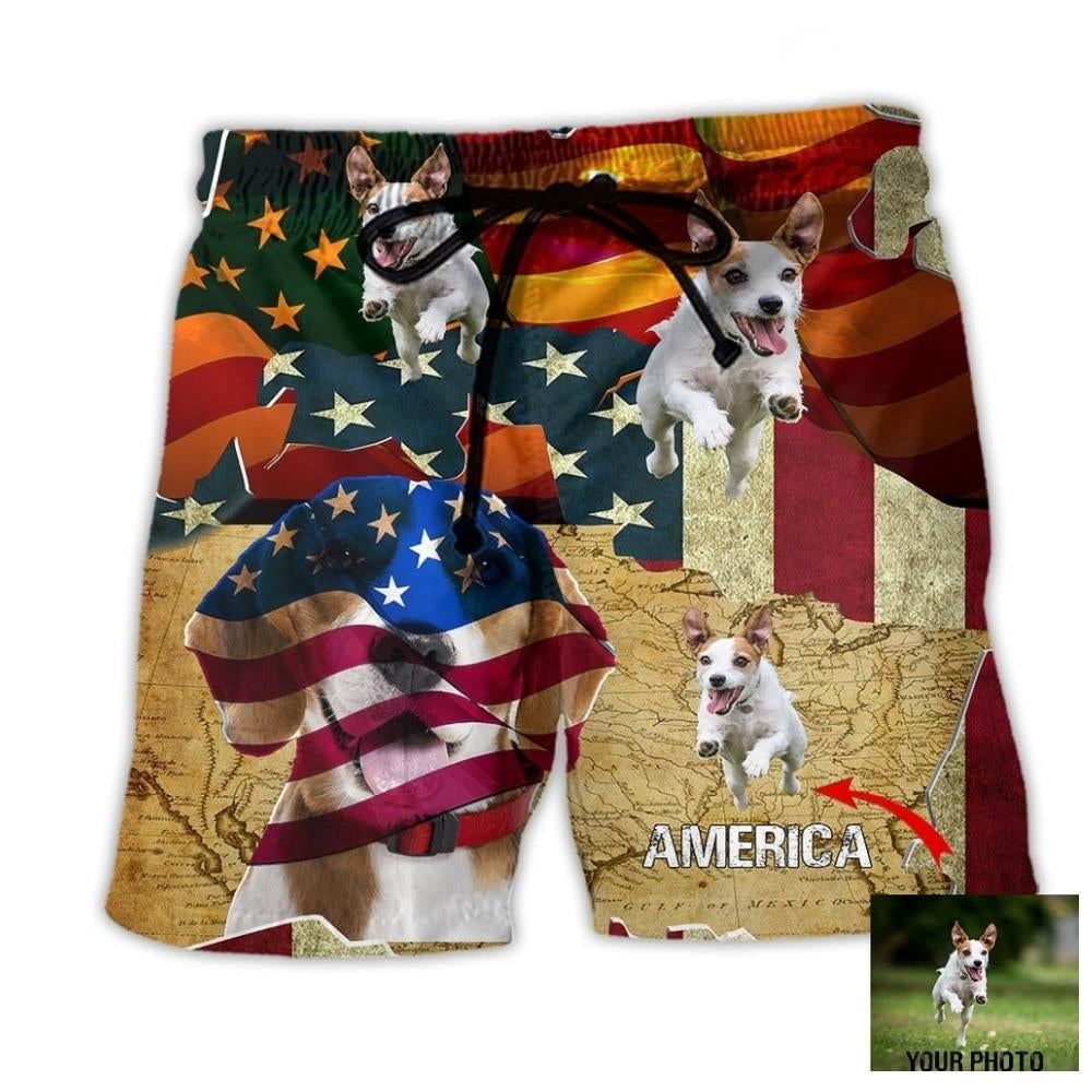 Beagle America Sunset Custom Photo – Beach Short
