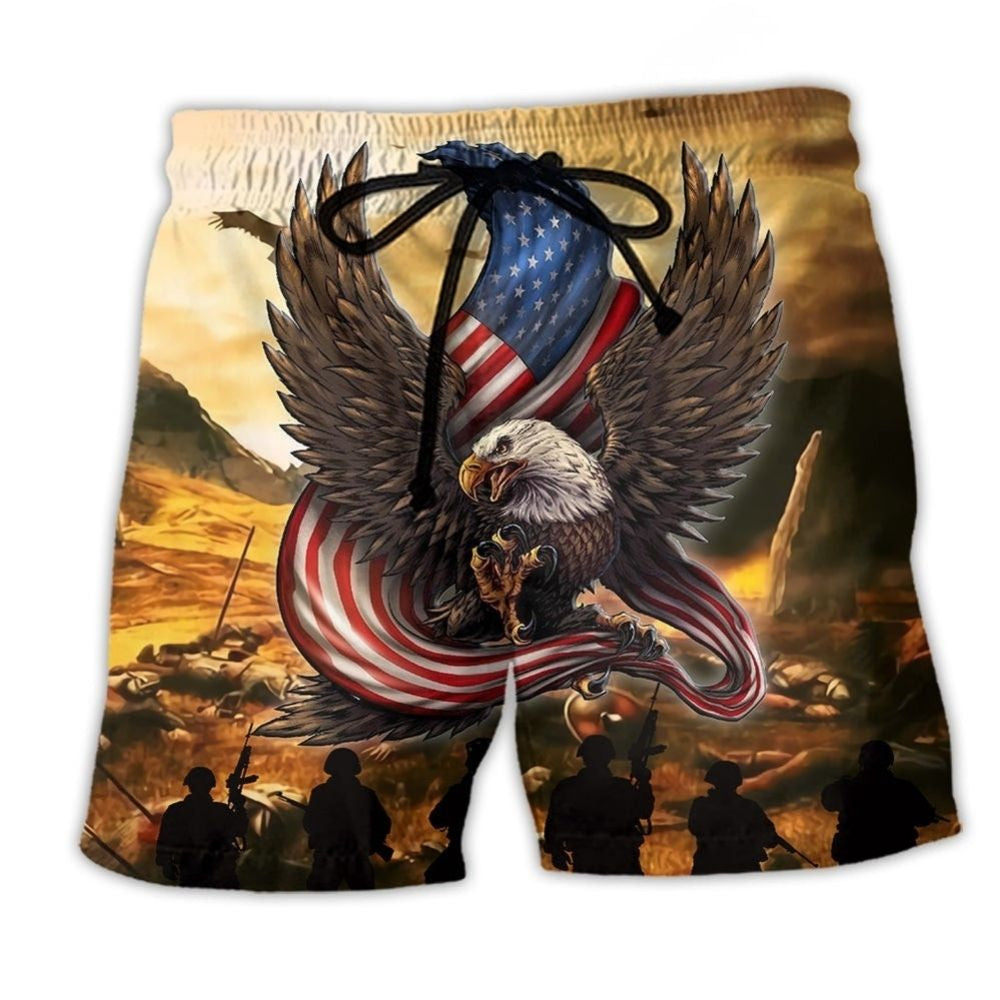 Honor The Fallen Veteran Eagle Tribute – Beach Short