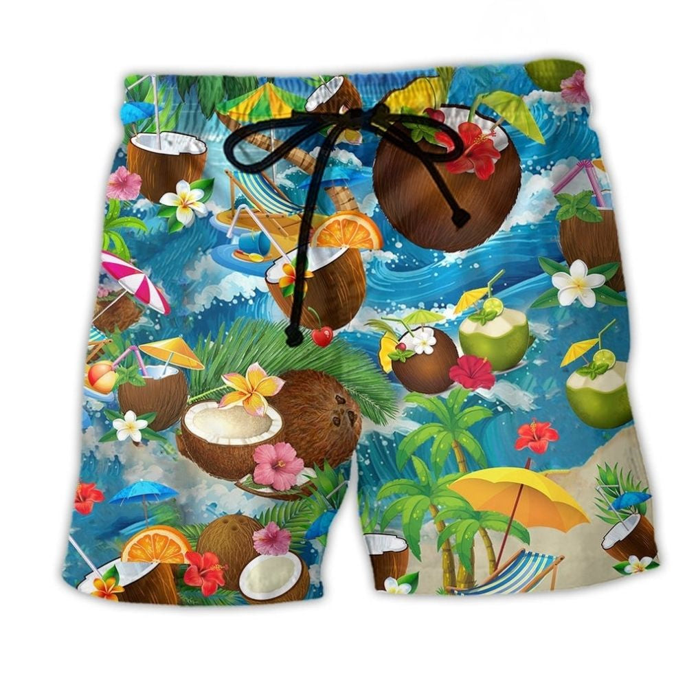 Coconut Summer Beach Time - Beach Short