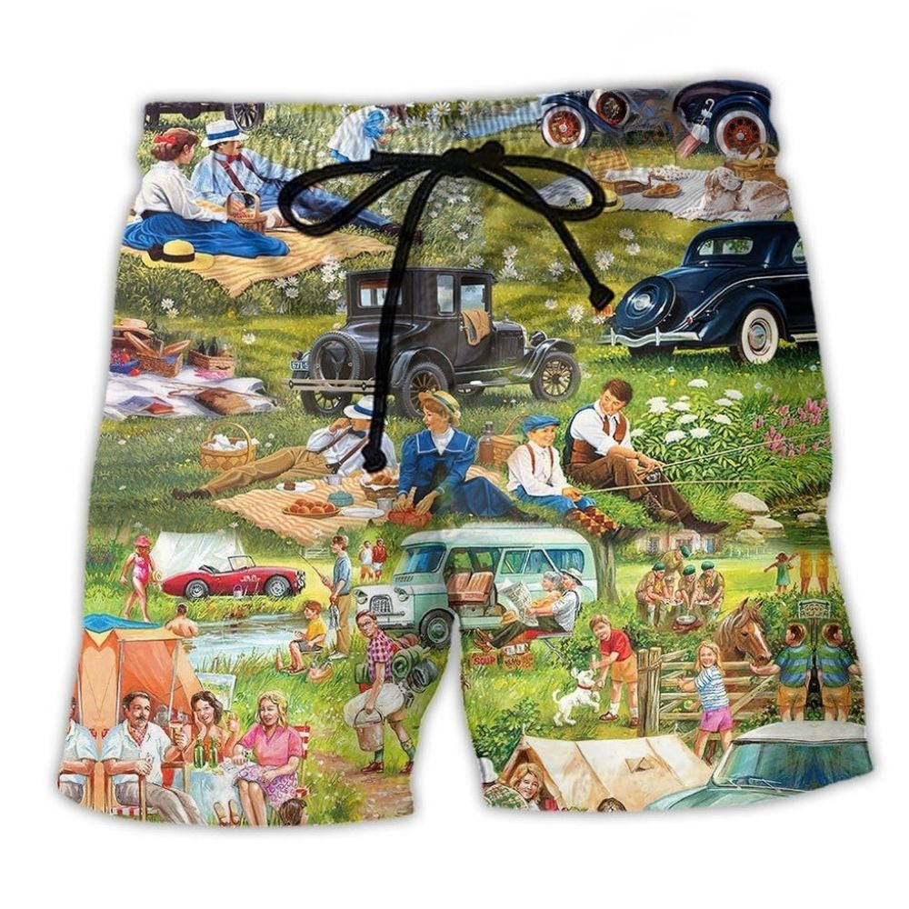 Camping Picnic Time Happy Outdoor – Beach Short