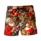 Funny Santa Holiday Gift Art – Beach Short