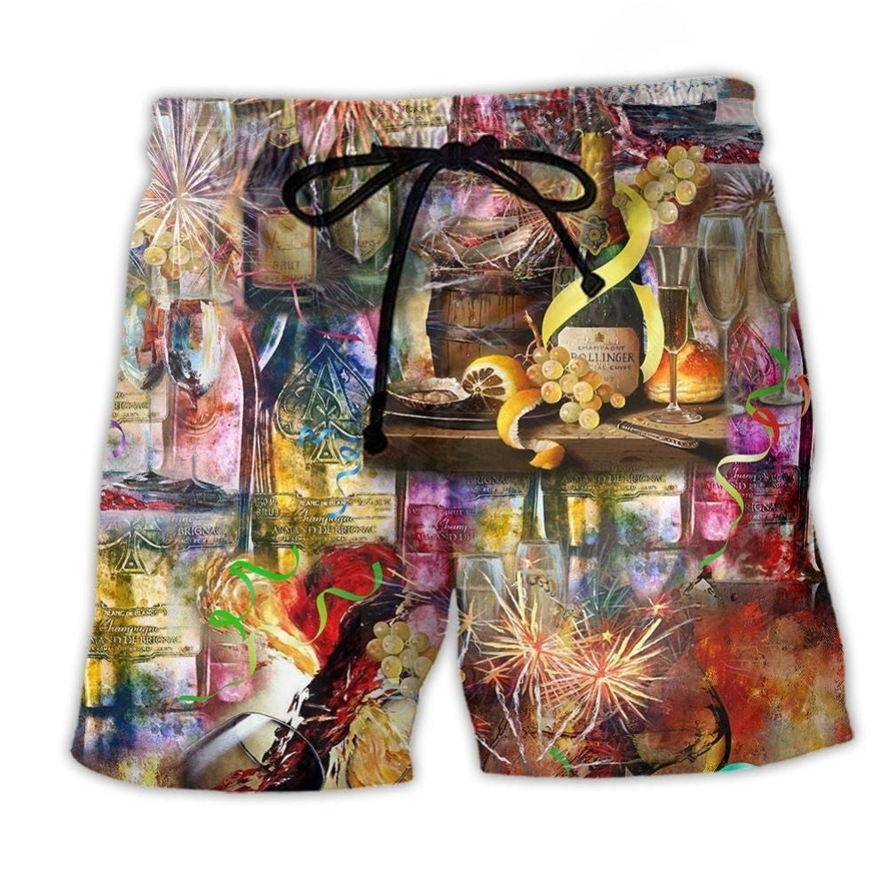 Sparkling Wine Glass Style – Beach Short