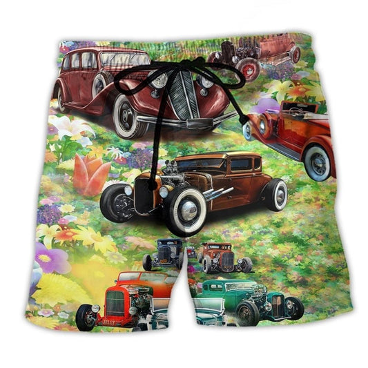 Hot Rod Life Too Short For Boring Cars - Beach Short