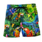 Parrot Couple Tropical Love - Beach Short