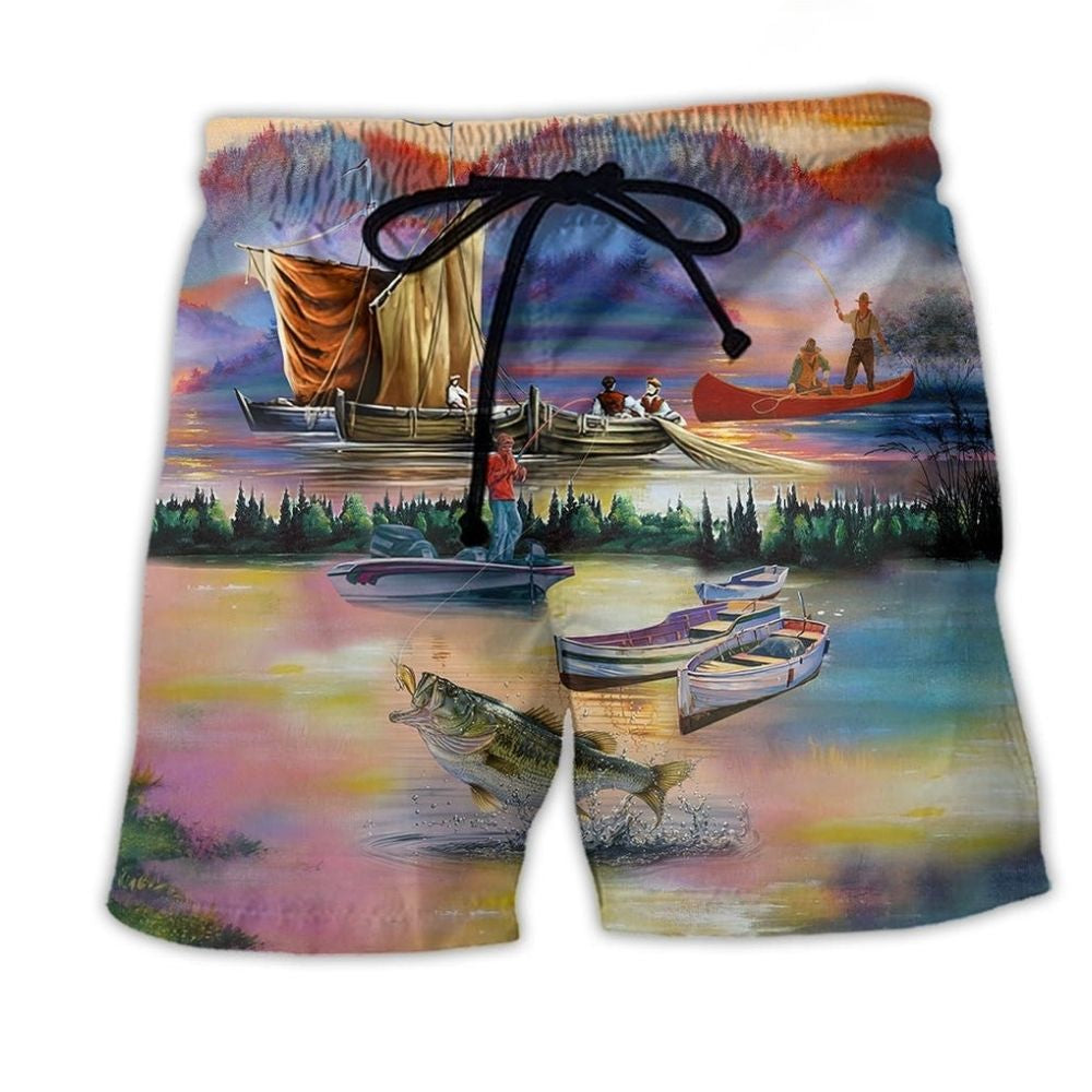 Fishing Sunset Lover Scene – Beach Short