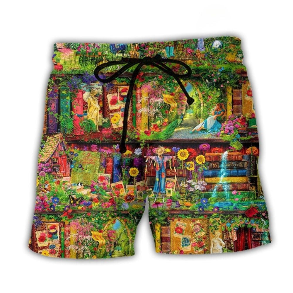 Secret Garden Fantasy Book Art – Beach Short