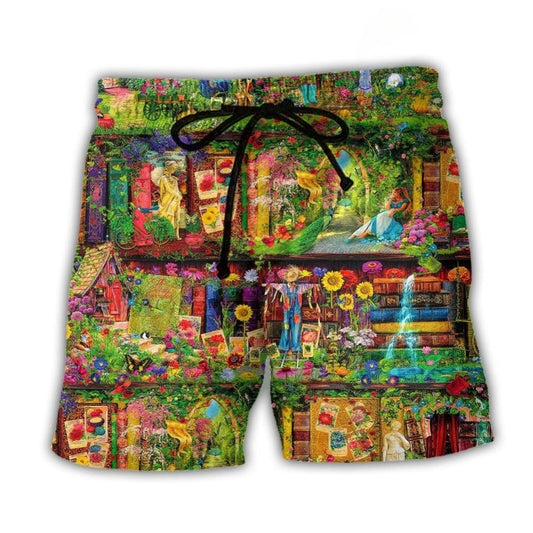 Secret Garden Fantasy Book Art – Beach Short