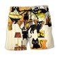 Cat Dinner Cute Style – Beach Short