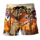 Cowboy Dog Love Life Art - Beach Short