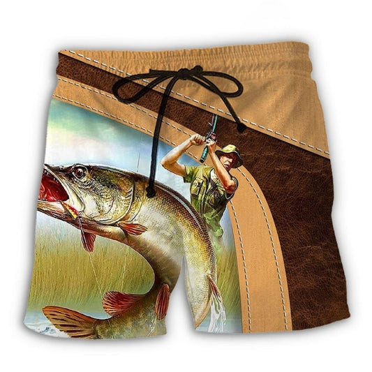 Old Fisherman And The Best Catch – Beach Short